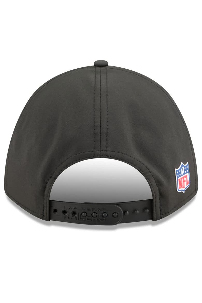 Men's New Era Black Las Vegas Raiders 2025 Sideline  M-Crown 9FORTY Adjustable Hat, Alternate, color, Black