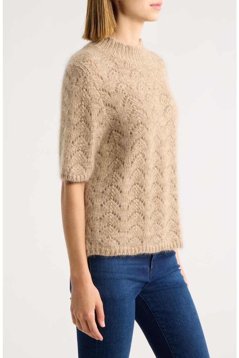 Lurex Cashmere Sweater, Alternate, color, OATMEAL