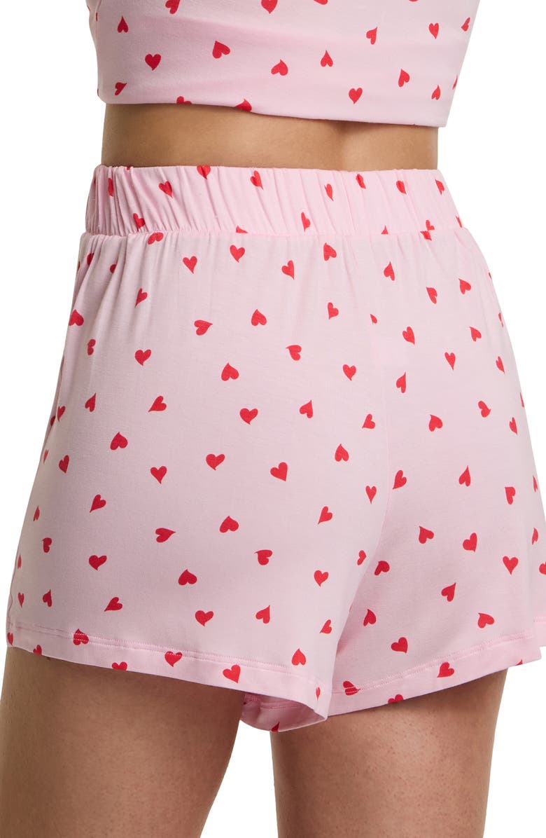 Hanky Panky Unwind Drawstring Shorts, Alternate, color, So In Love Pink