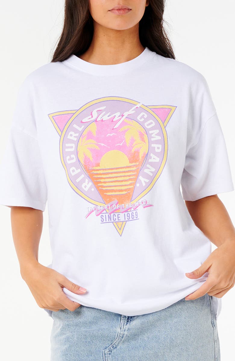 Rip Curl Vedra Heritage Logo T-Shirt, Main, color, Optical White