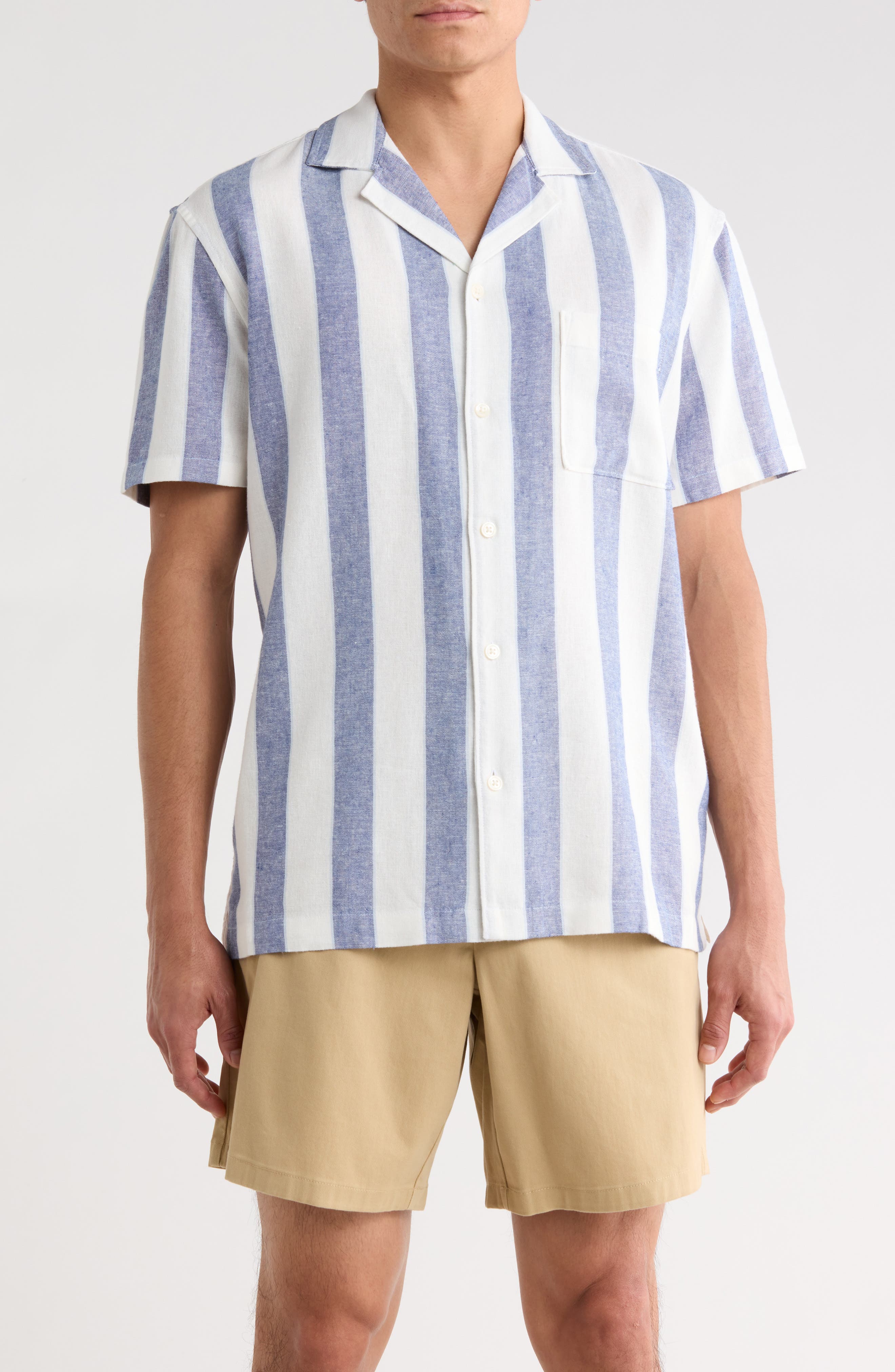 Nordstrom Linen Blend Camp Shirt