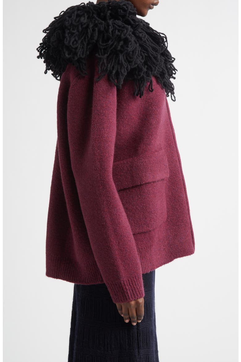 Wool Blend Cardigan, Alternate, color, BAROLO