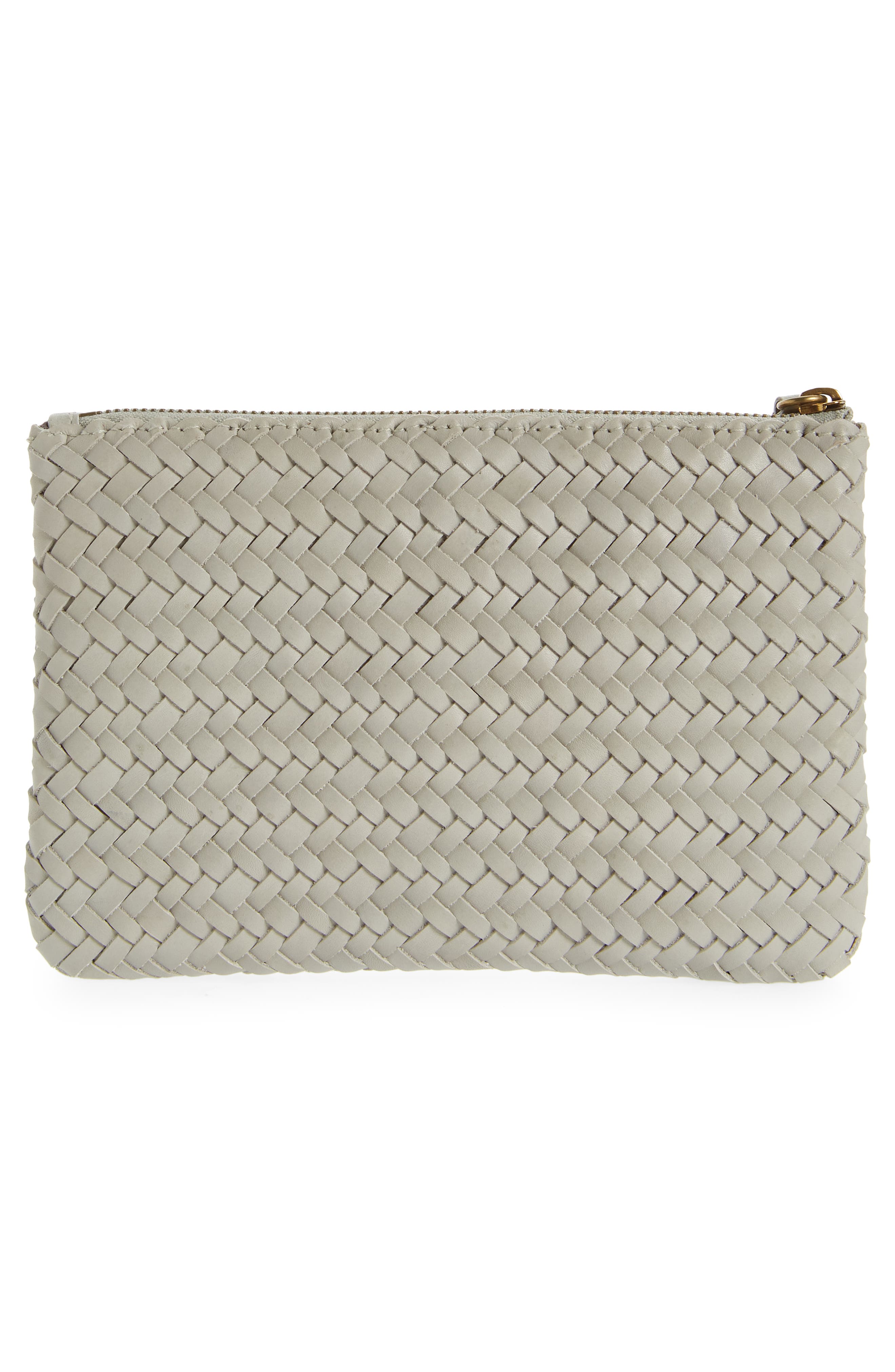Madewell The Woven Leather Pouch Clutch, Alternate, color, 