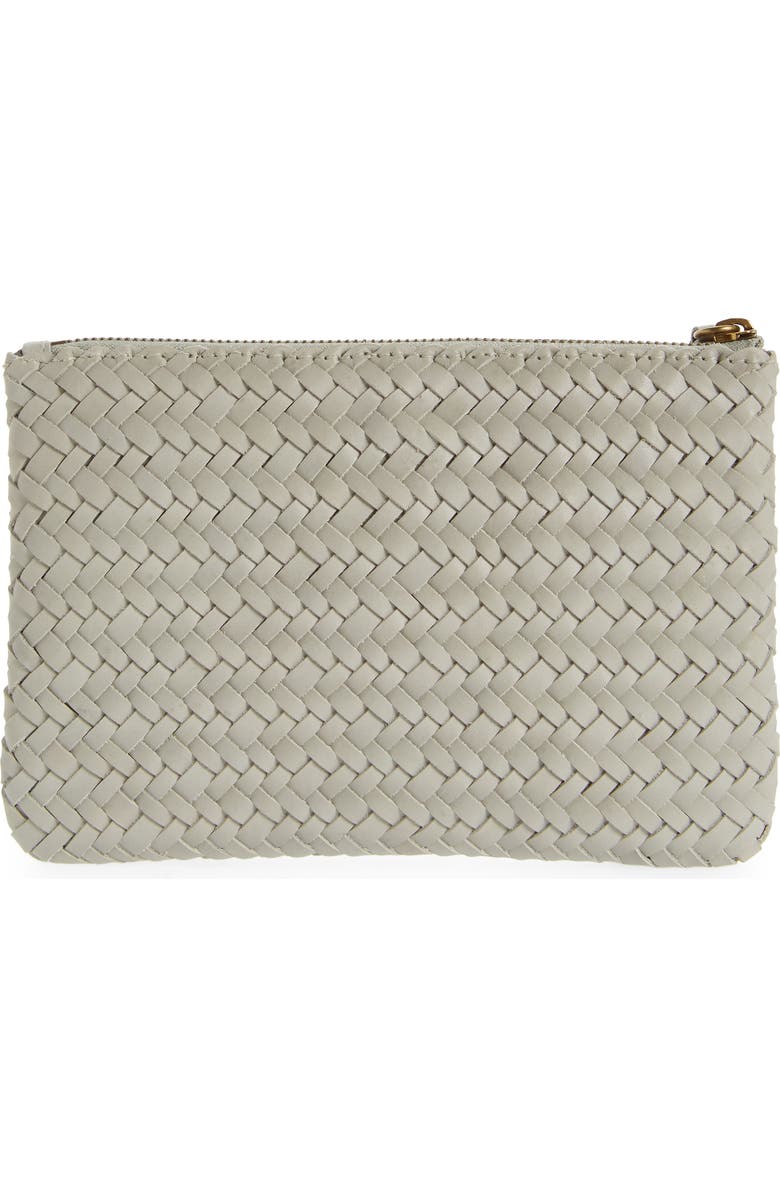 Madewell The Woven Leather Pouch Clutch, Alternate, color,