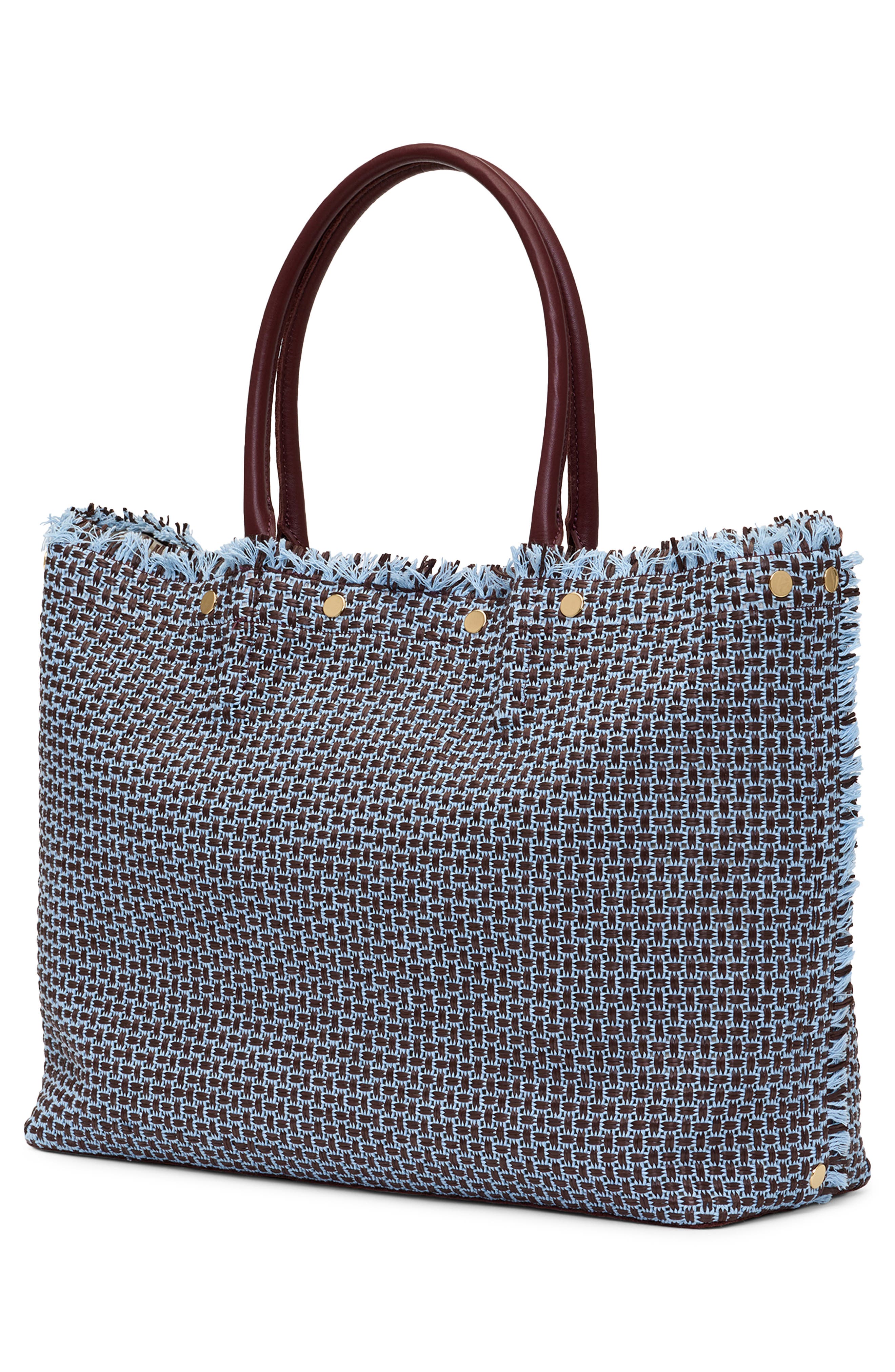 HAMMITT Olympia Woven Totel, Alternate, color, Blueberry Sorbet/ Gold