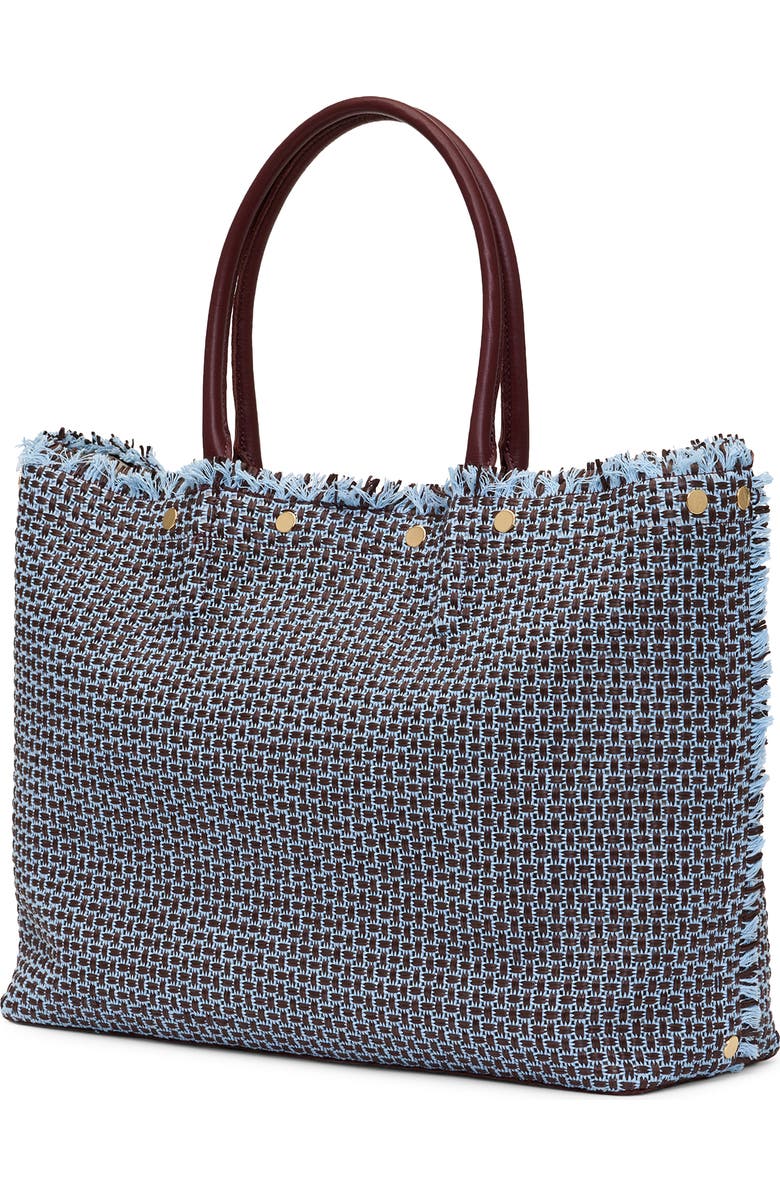 HAMMITT Olympia Woven Totel, Alternate, color, Blueberry Sorbet/ Gold