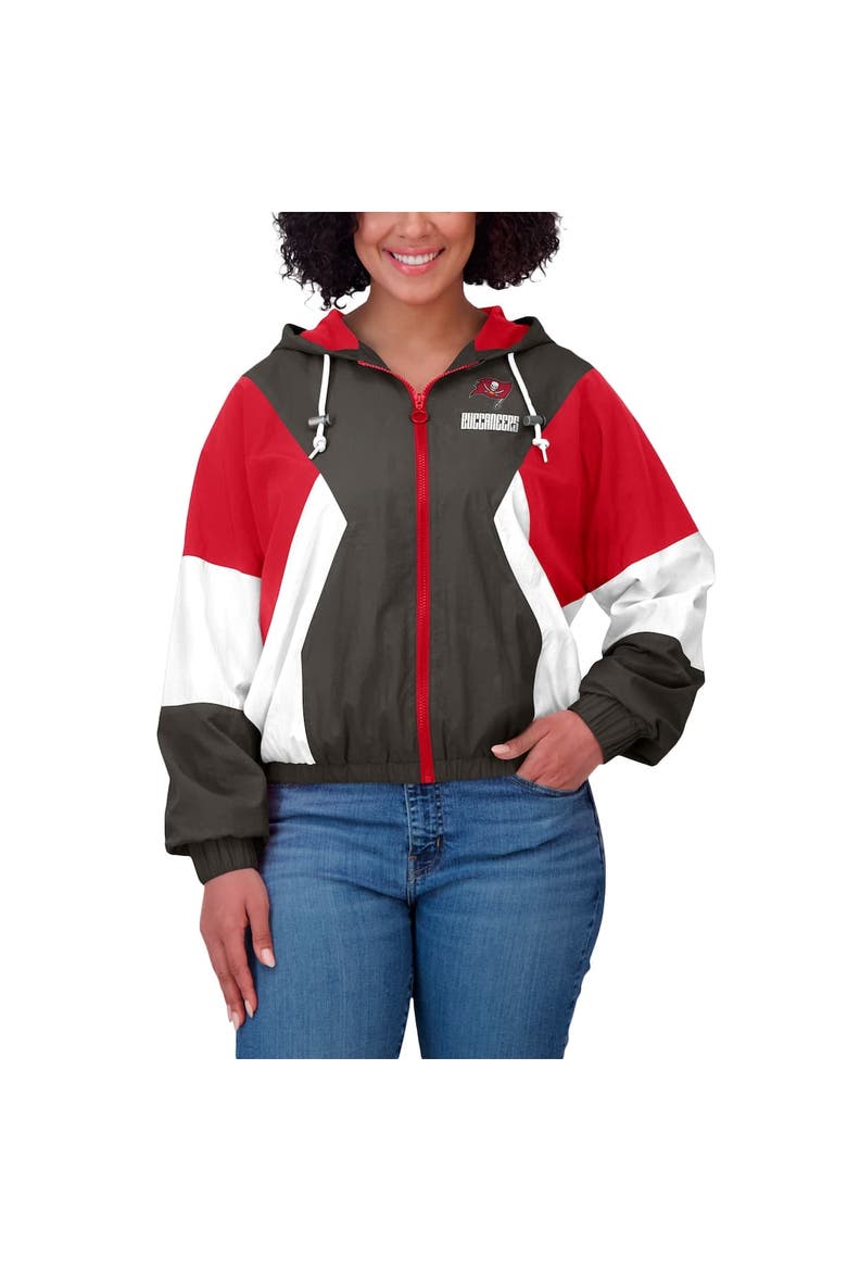 Women's WEAR by Erin Andrews  Red Tampa Bay Buccaneers Color Block Full-Zip Windbreaker Jacket, Alternate, color, Red