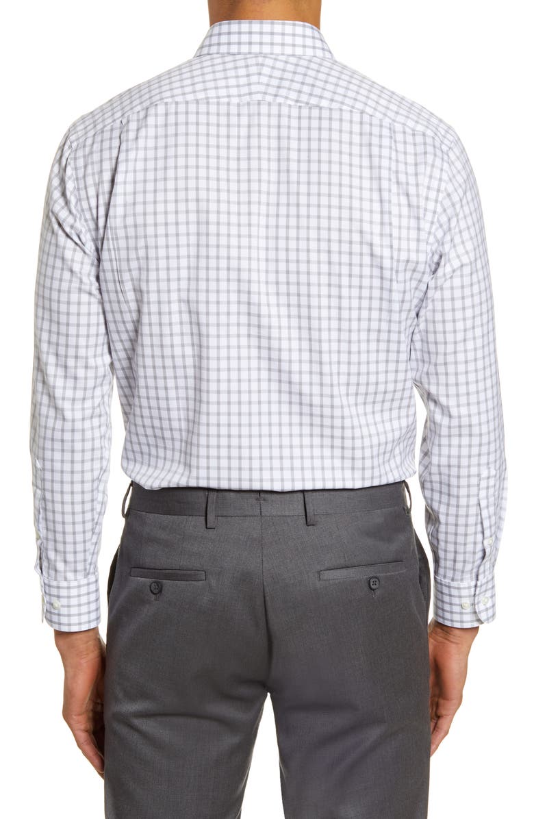 Nordstrom Men's Shop Smartcare Trim Fit Plaid Dress Shirt, Alternate, color, 