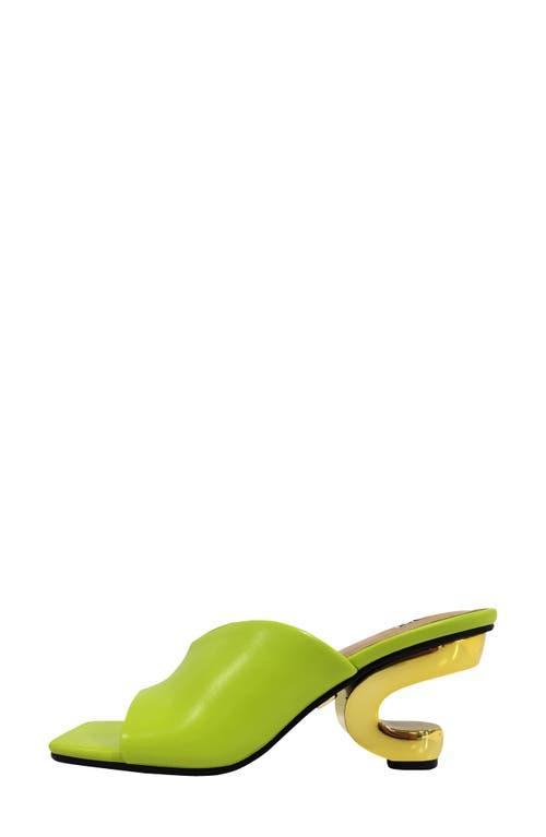 Ninety Union Gypsy Square Toe Mule In Lime