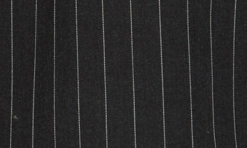 Nordstrom Pinstripe Boyfriend Blazer In Black