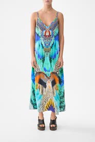 Camilla V Neck Midi Slip Dress