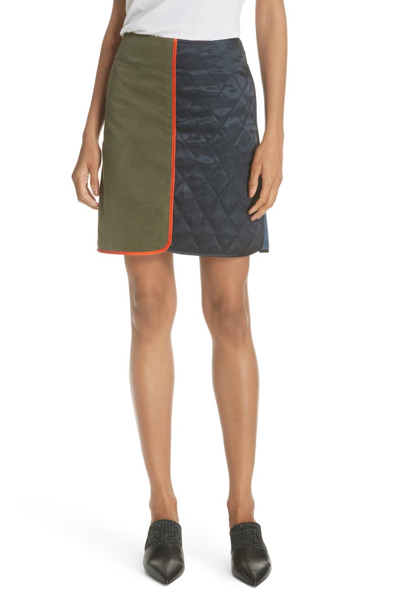 Mixed Media Miniskirt, Main, color, MULTI
