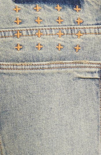 Van Winkle Stagelight Skull Release Hem Skinny Jeans