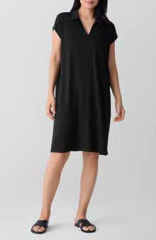 Eileen Fisher Classic Collar Shift Dress