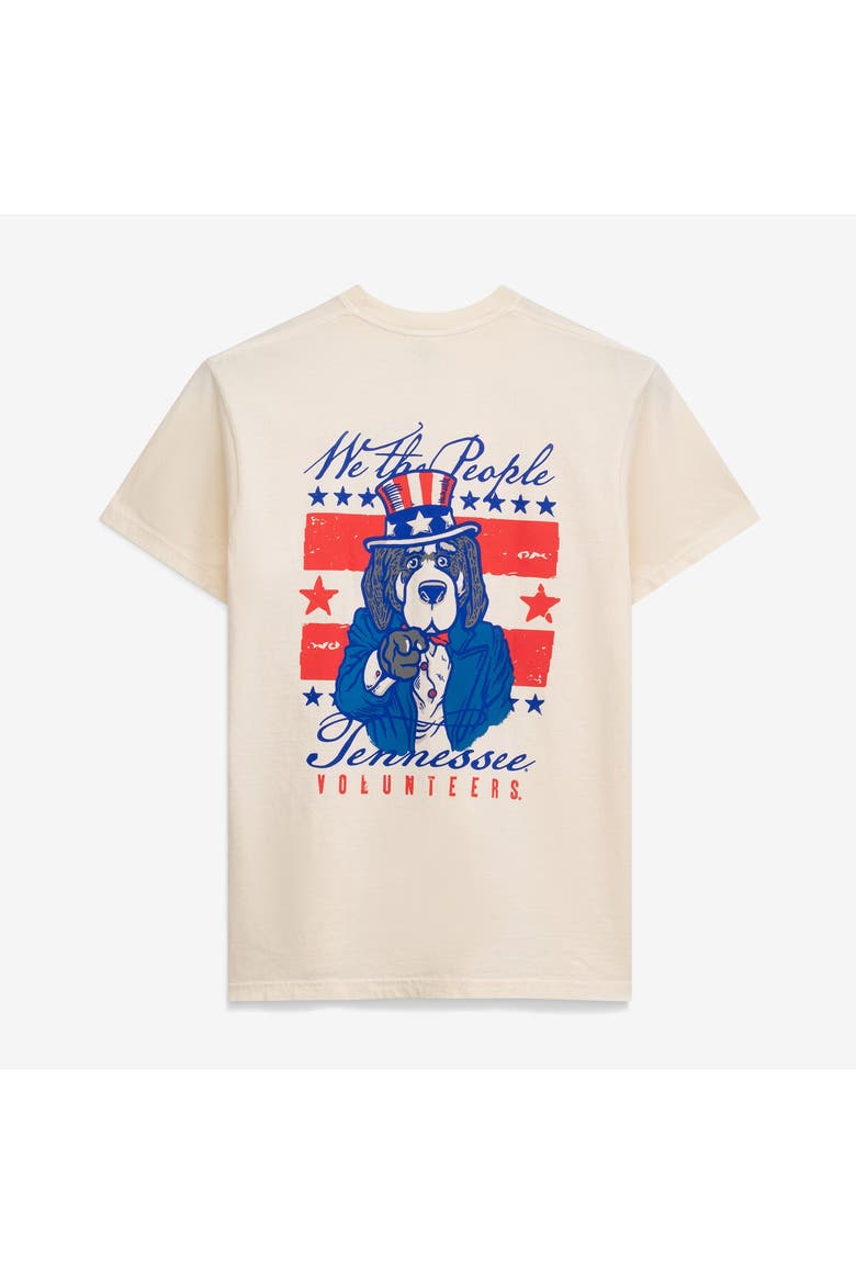 Men's  Cream Tennessee Volunteers Uncle Sam Mascot T-Shirt, Alternate, color, Cream
