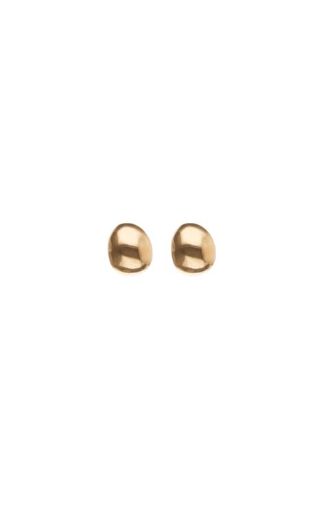 Gold-Tone Sphere Earrings