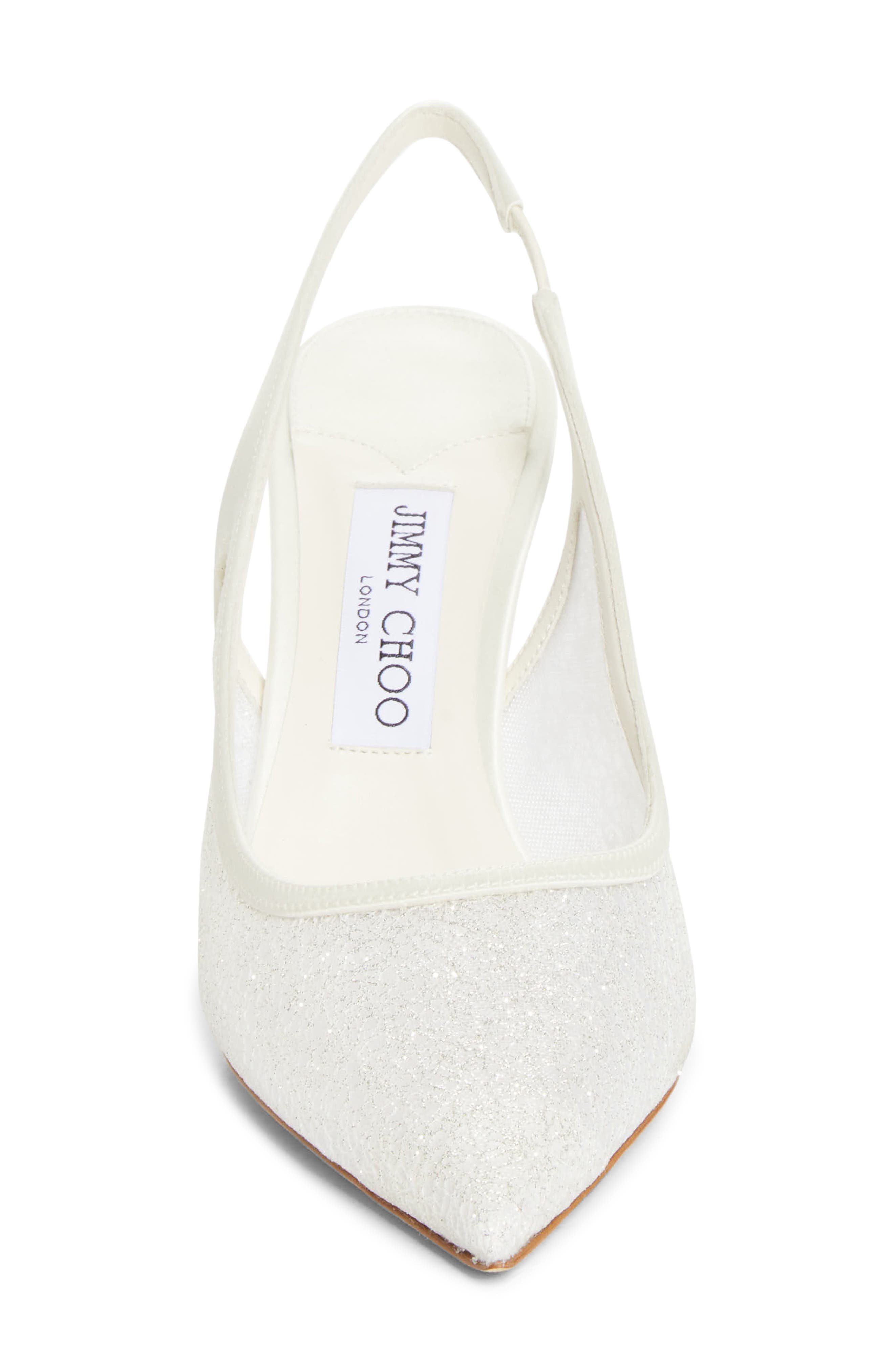 Jimmy Choo Love Pointed Toe Slingback Pump, Alternate, color, Ivory