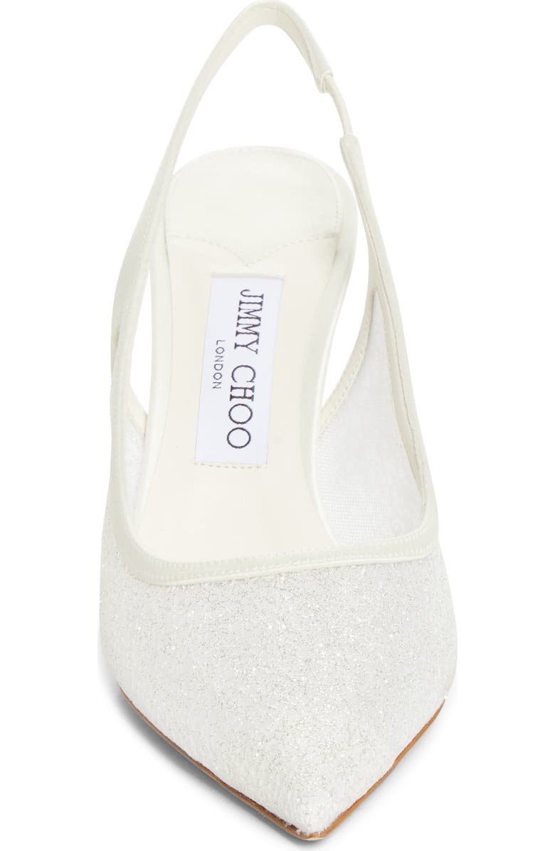 Jimmy Choo Love Pointed Toe Slingback Pump, Alternate, color, Ivory