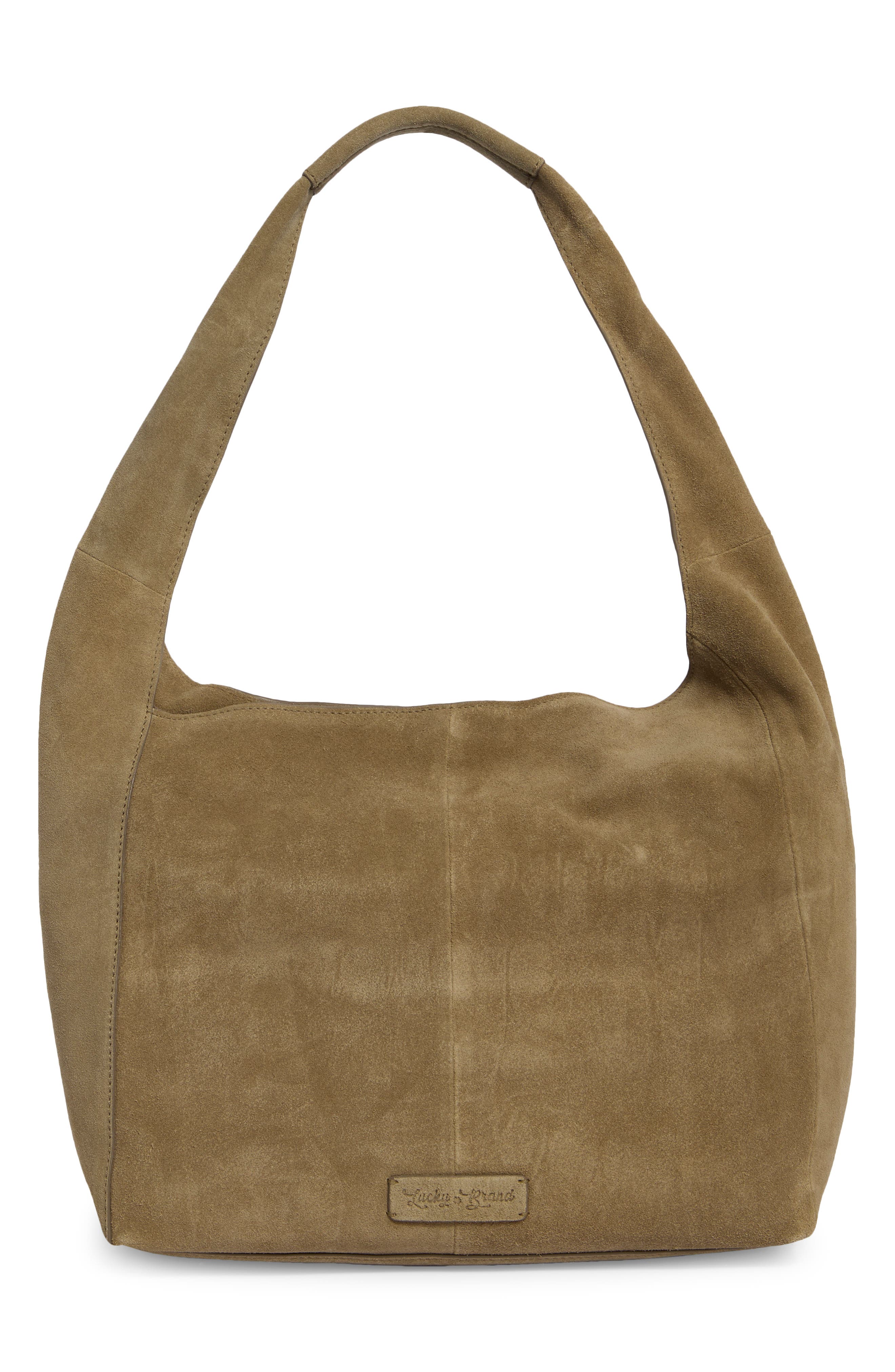 Clem Leather Hobo Bag, Alternate, color, GOLDEN SANDALWOOD COW SUEDE