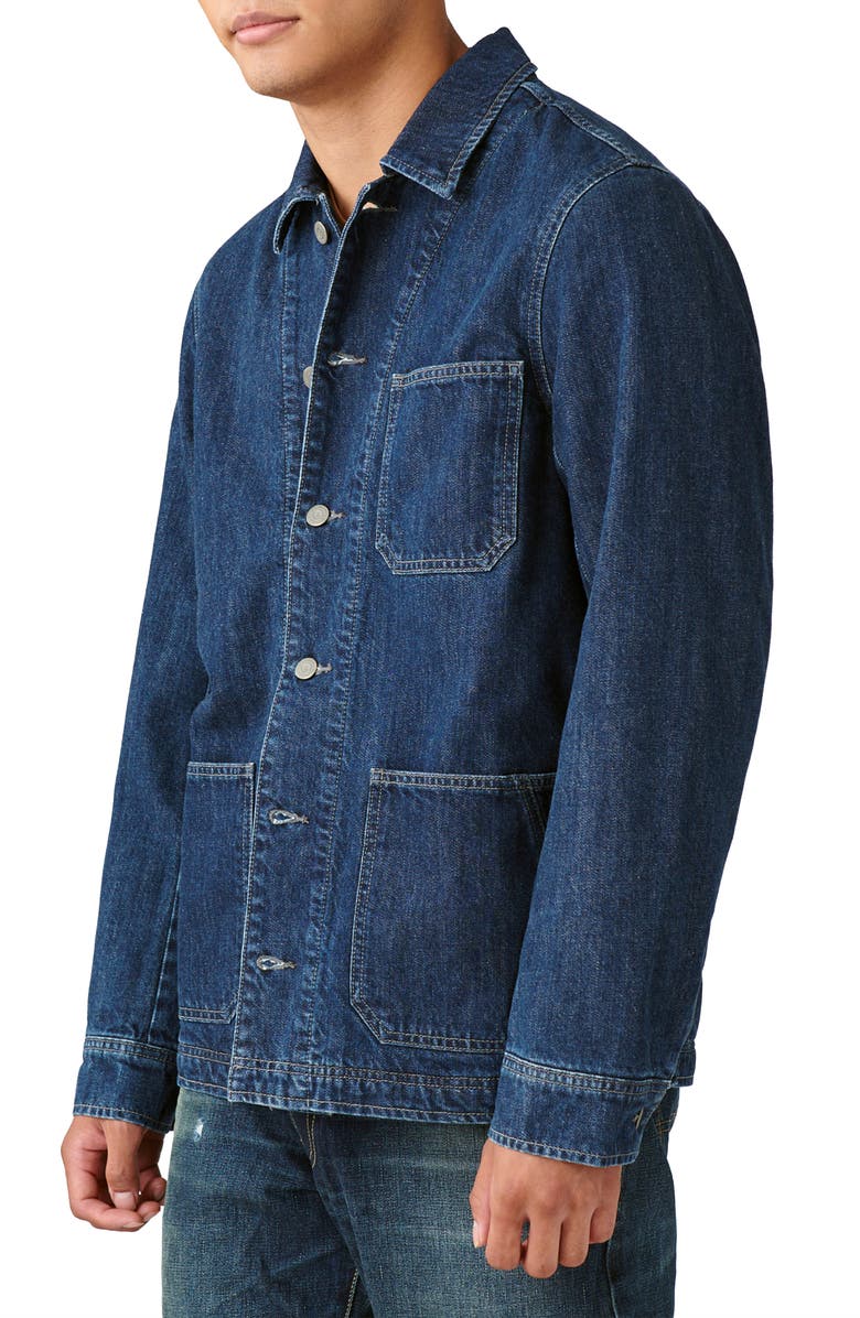 Lucky Brand x Yellowstone Embroidered Denim Chore Jacket, Alternate, color,