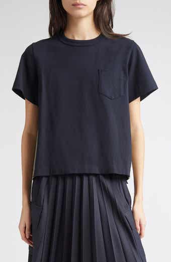 Sacai Mixed Media Poplin & Jersey Midi Dress | Nordstrom Sacai Mixed Media Poplin & Jersey Midi Dress | Nordstrom