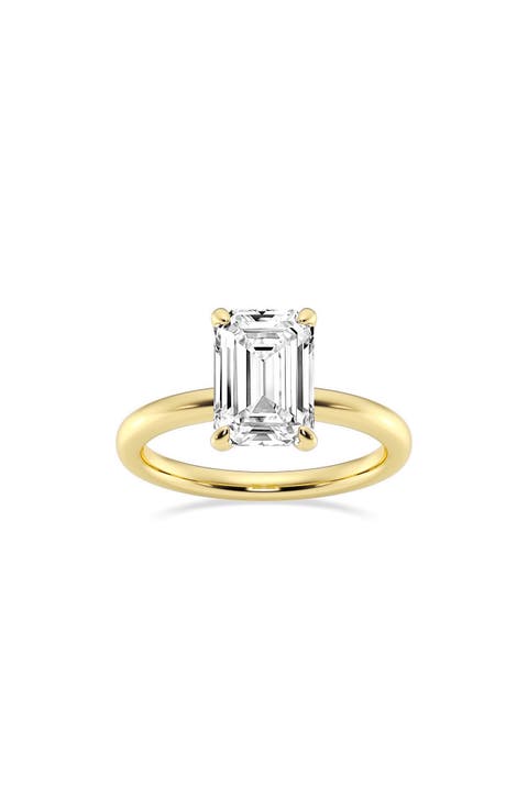 Emerald Cut Lab Created Diamond Engagement Ring - 2.50 ctw