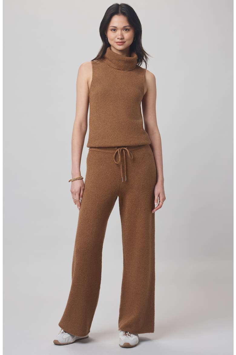 x @cellajaneblog Sleeveless Turtleneck Sweater, Alternate, color, CARAMEL