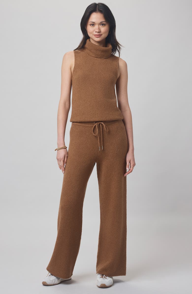 Splendid x @cellajaneblog Sleeveless Turtleneck Sweater, Alternate, color, Caramel