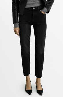 MANGO Comfort High Waist Straight Leg Jeans