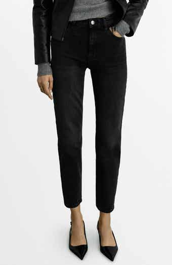 MANGO Comfort High Waist Straight Leg Jeans