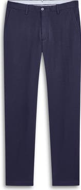 Bugatchi Flat Front Wool & Cotton Blend Chino Pants