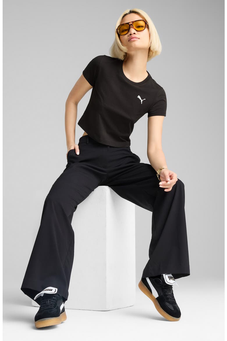 Wardrobe Essential Baby Tee, Alternate, color, PUMA BLACK