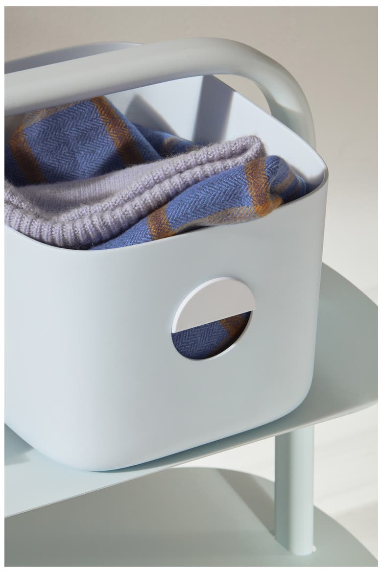 Set of 2 Medium Bins, Alternate, color, LIGHT BLUE