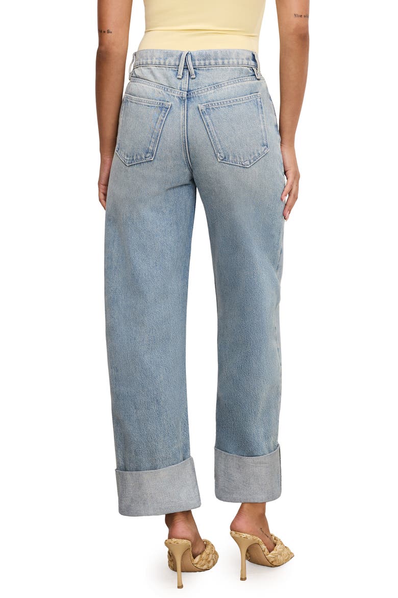 Good Standard High Waist Ankle Barrel Jeans, Alternate, color, INDIGO890