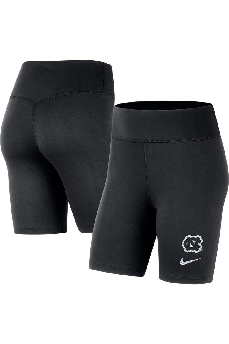 Women's Nike Black North Carolina Tar Heels Performance Biker Shorts, Alternate, color, Black
