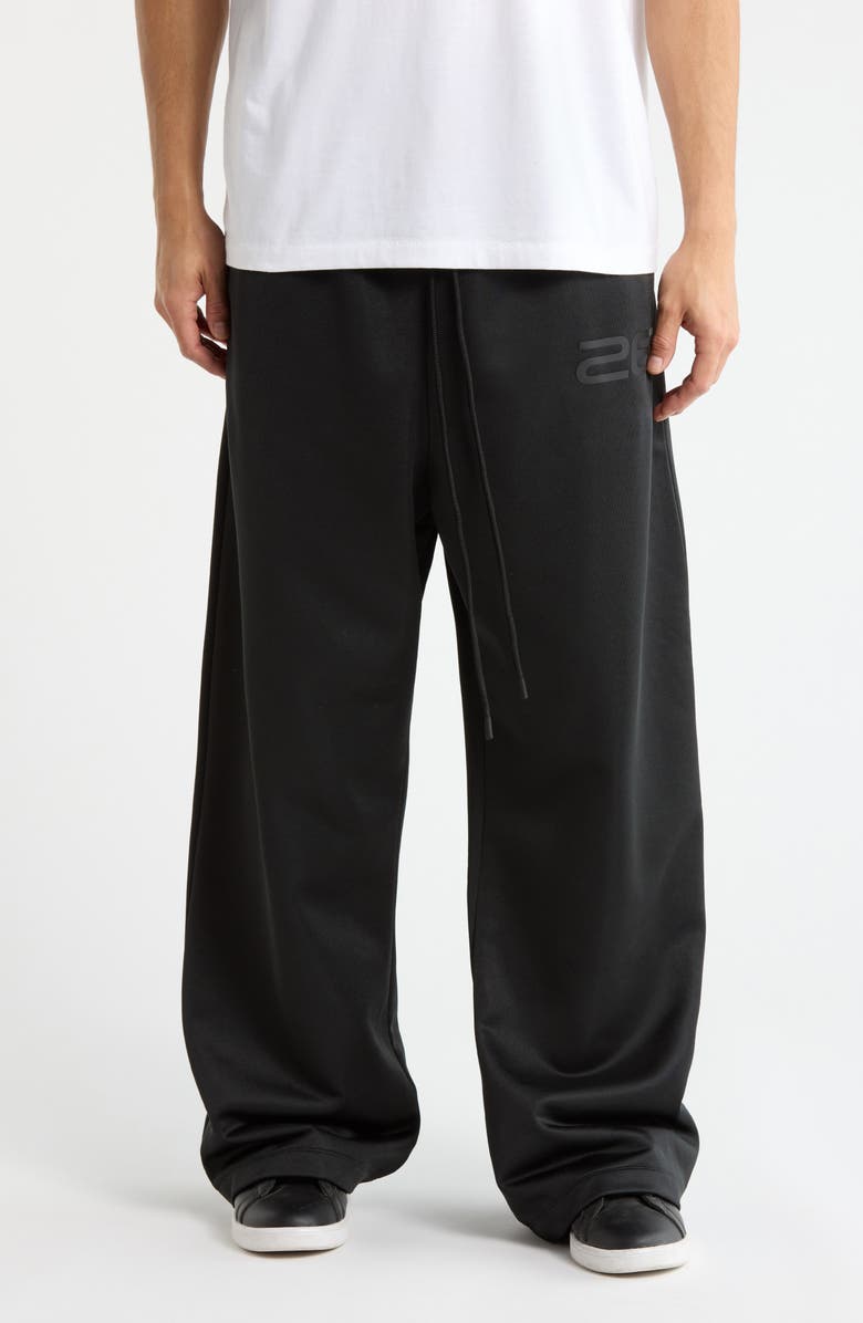Fear of God Essentials Lounge Core Fleece Wide Leg Sweatpants, Main, color, Vintage Black