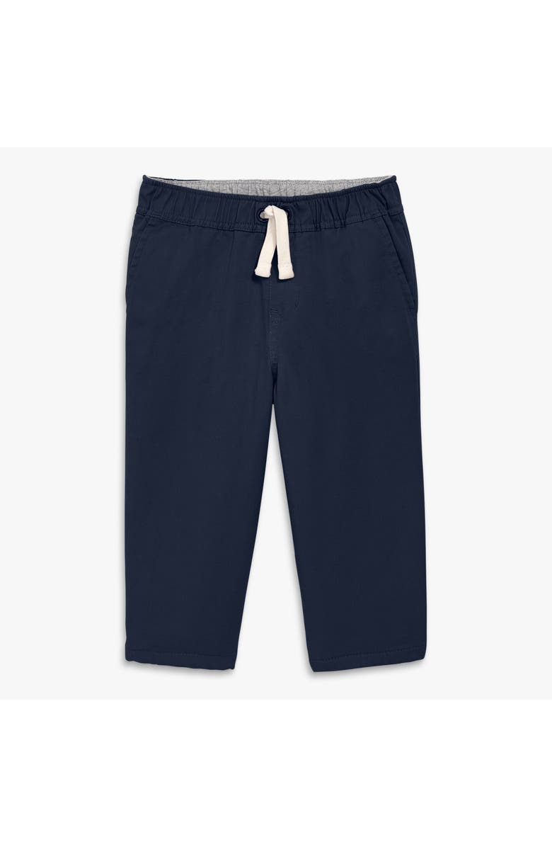Primary Baby Lined Stretch Chino Drawstring Pant, Main, color, Dark Navy