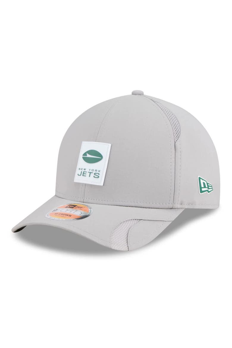 Men's New Era Gray New York Jets 2025 Sideline  M-Crown 9FORTY Adjustable Hat, Main, color, Gray