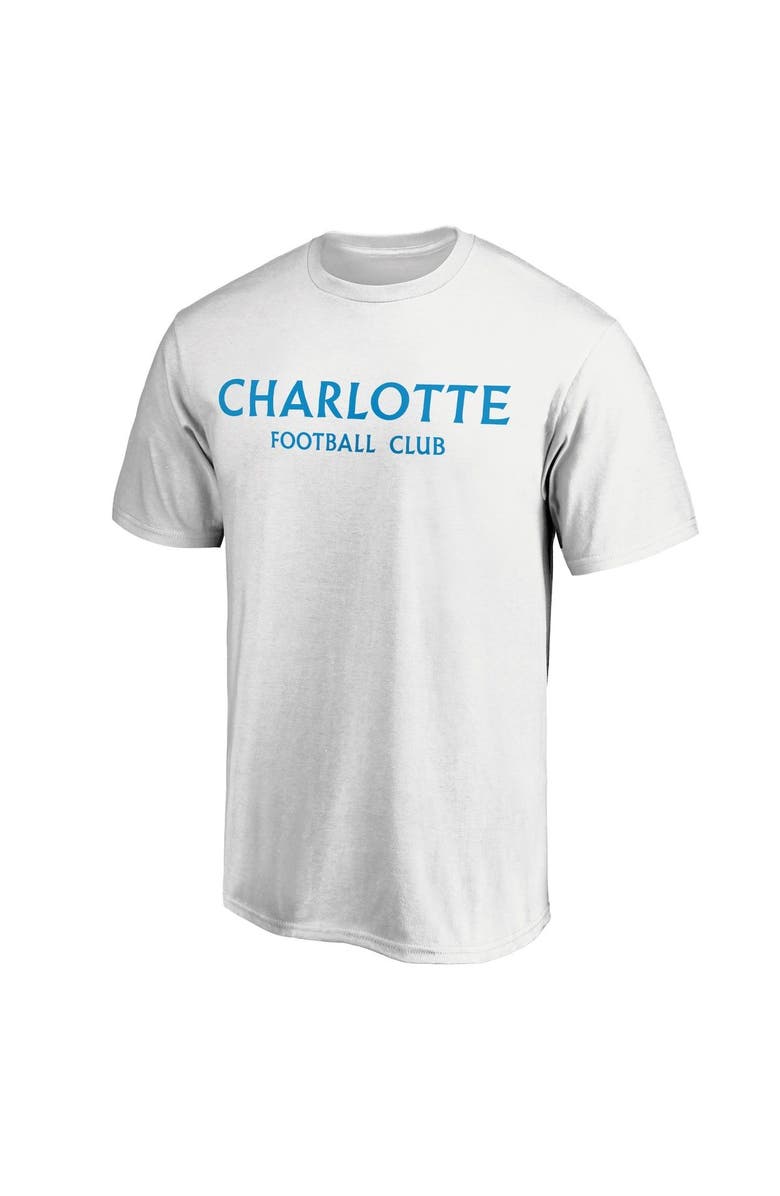 FANATICS Men's Fanatics Branded White Charlotte FC Wordmark T-Shirt, Alternate, color, 
