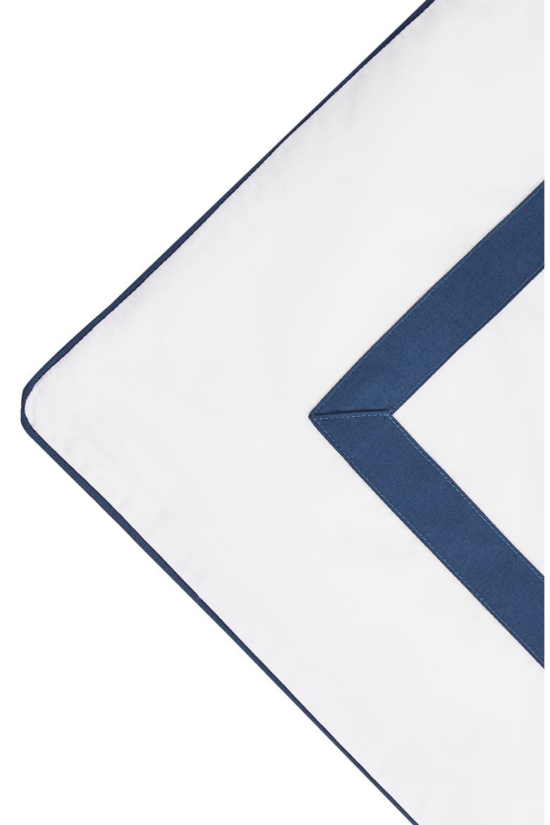 Classic Border Embroidered Duvet & Sham Set, Alternate, color, NAVY
