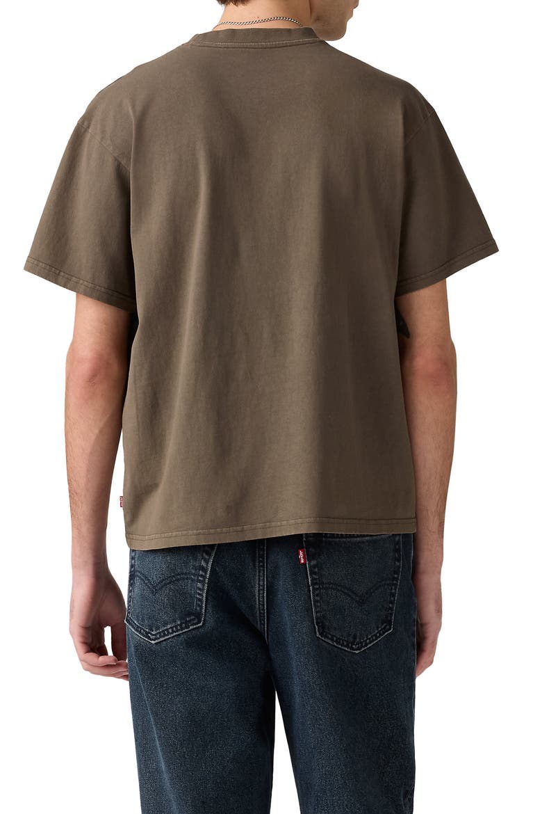 Boxy Crop Cotton T-Shirt, Alternate, color, GARMENT DYE KHAKI GREEN/BROWN