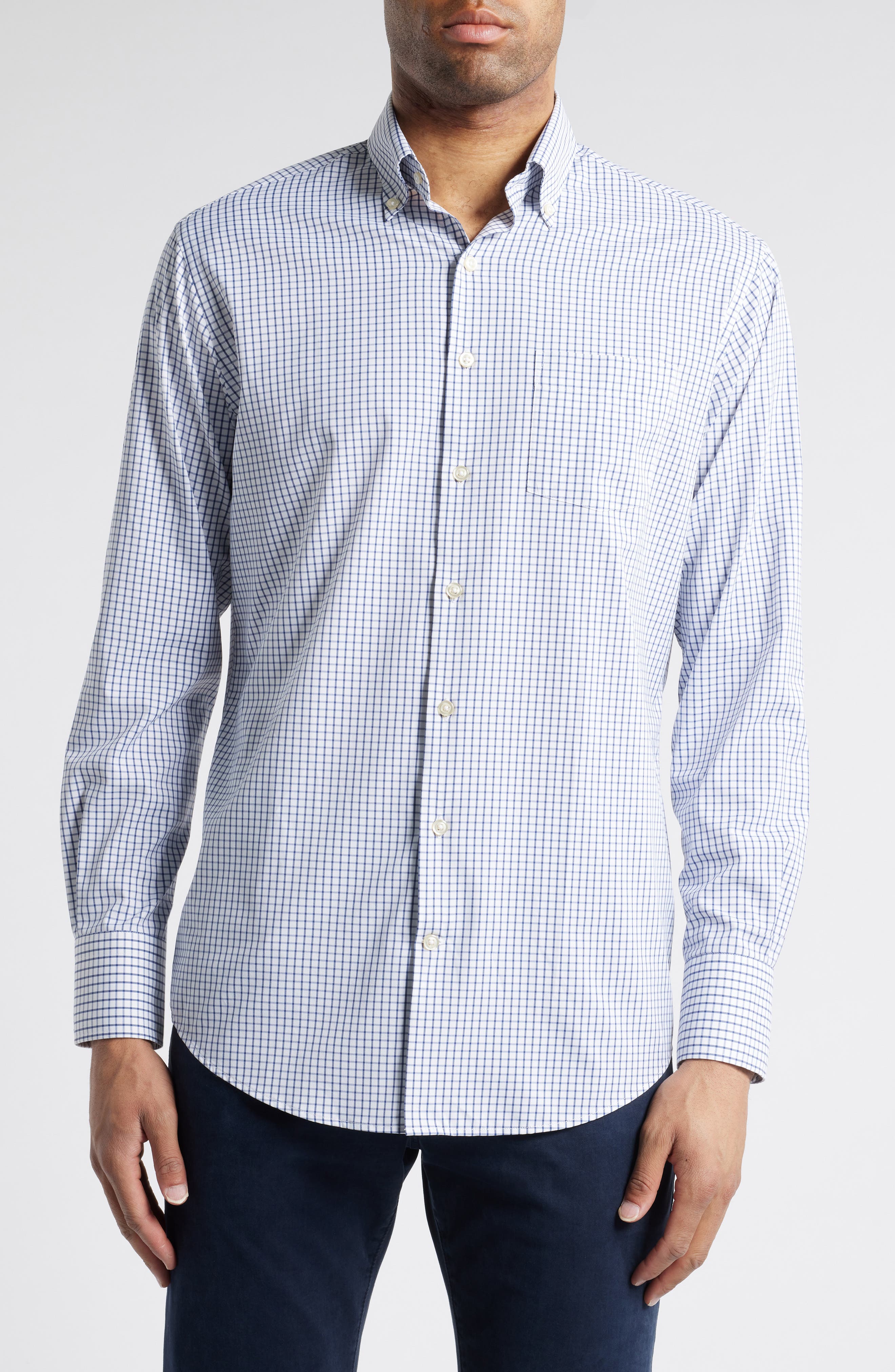 Peter Millar Hanford Performance Twill Button-Down Shirt