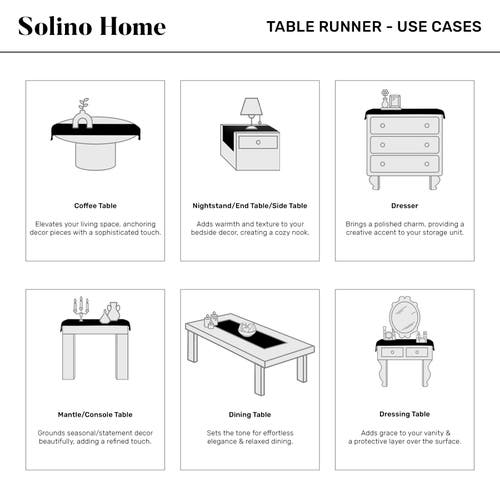 Solino Home Linen Table Runner In Brown