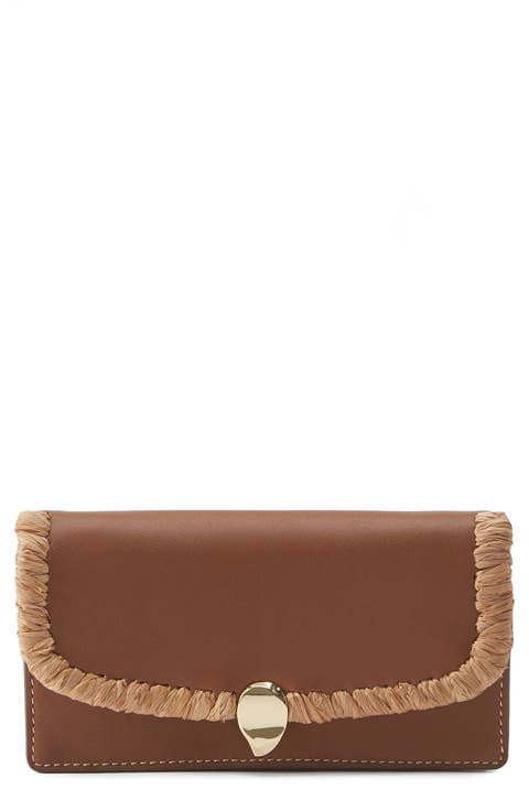 Blisse Raffia Trim Wallet