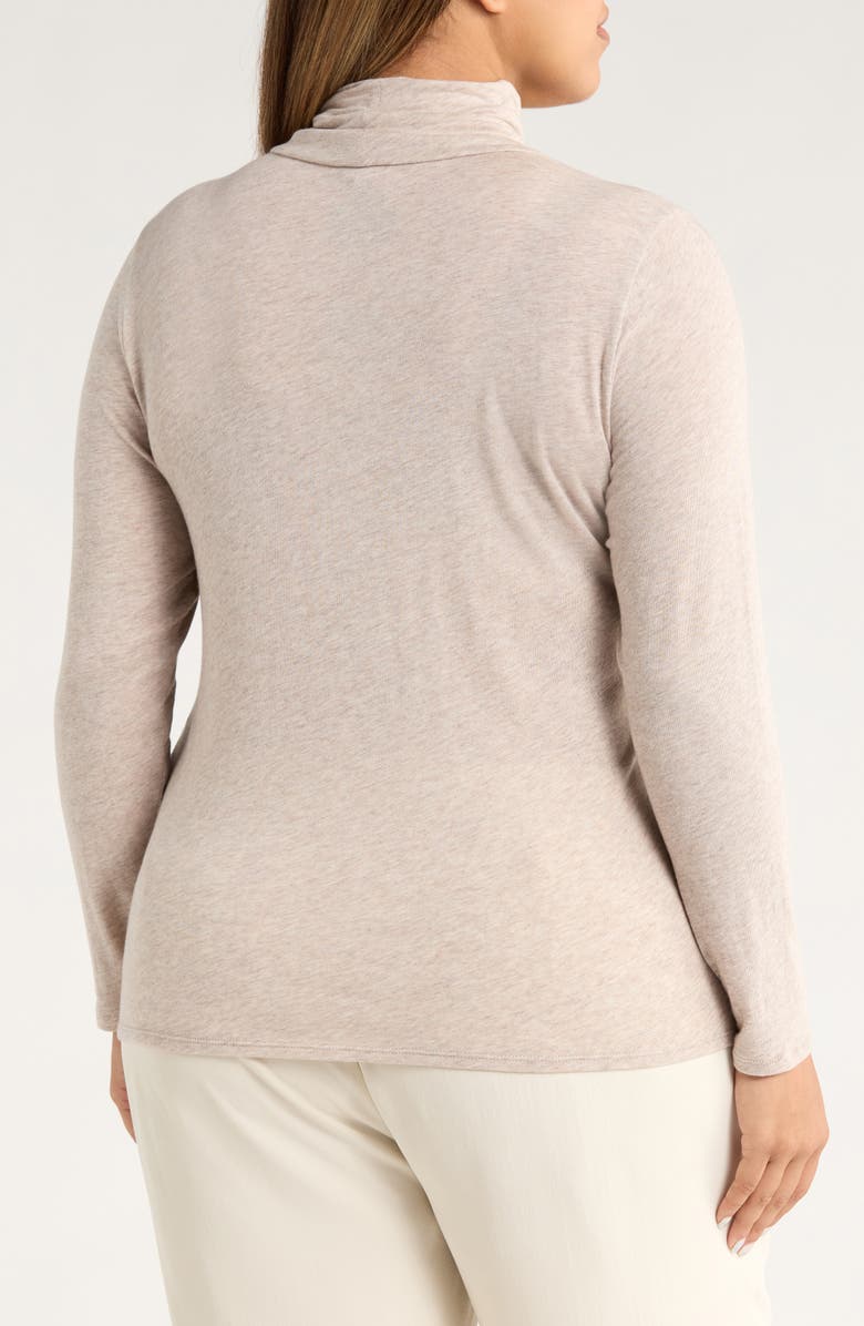 Eileen Fisher Long Sleeve Turtleneck Top, Alternate, color, Dove