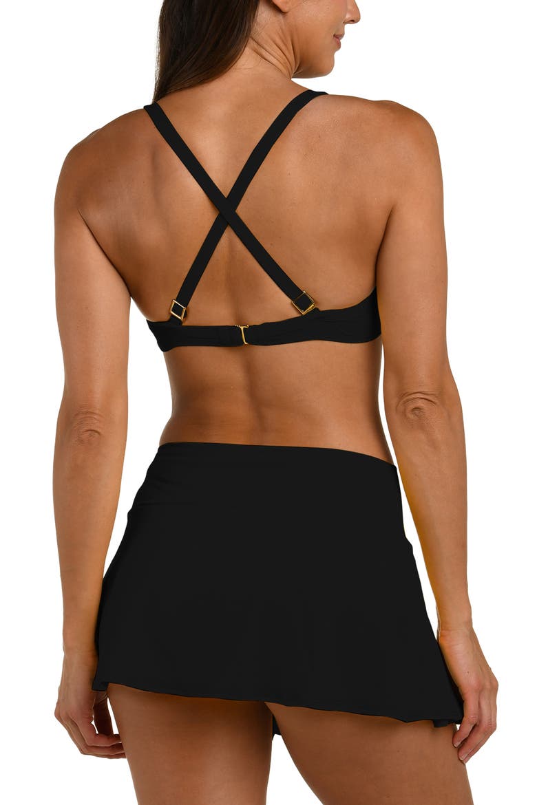 Island Twist Front Underwire Bikini Top, Alternate, color, BLACK