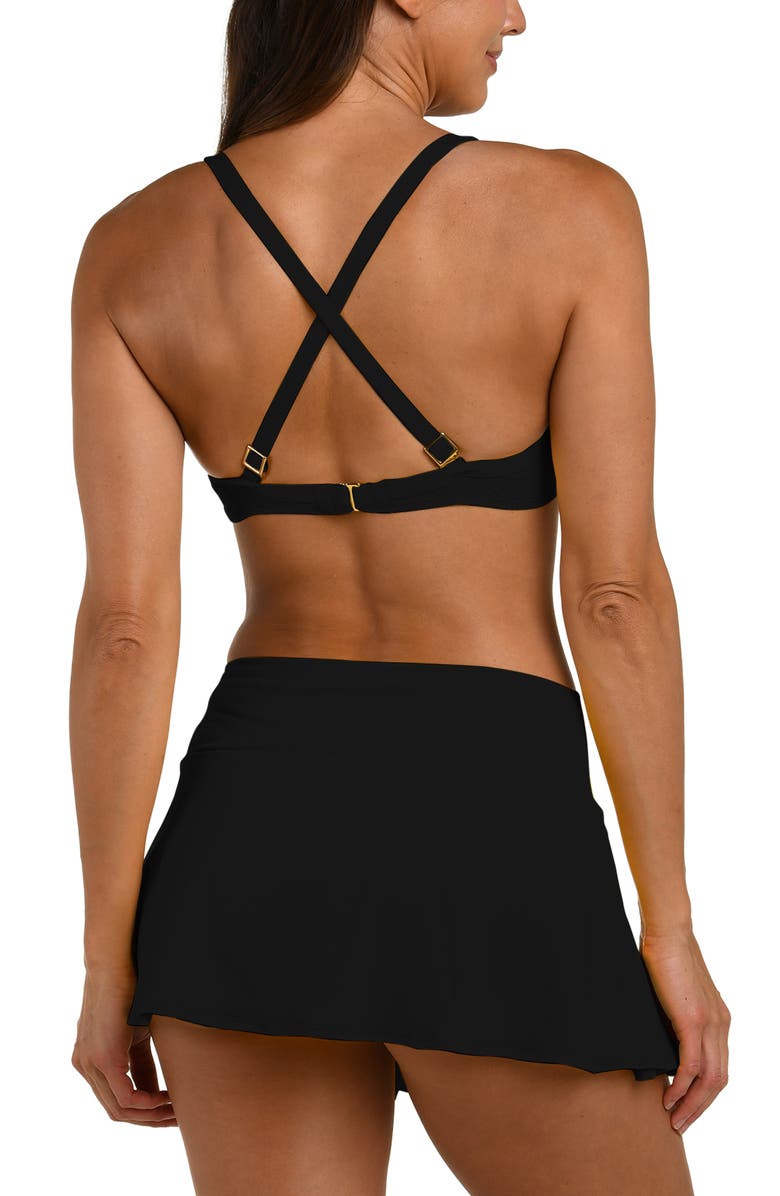 La Blanca Island Twist Front Underwire Bikini Top, Alternate, color, Black