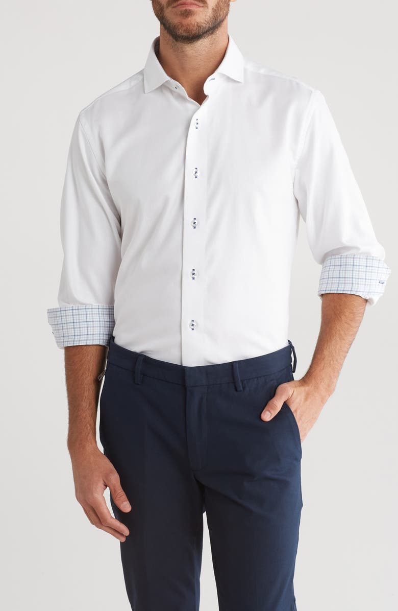 Lorenzo Uomo Trim Fit Textured Dress Shirt, Main, color, 