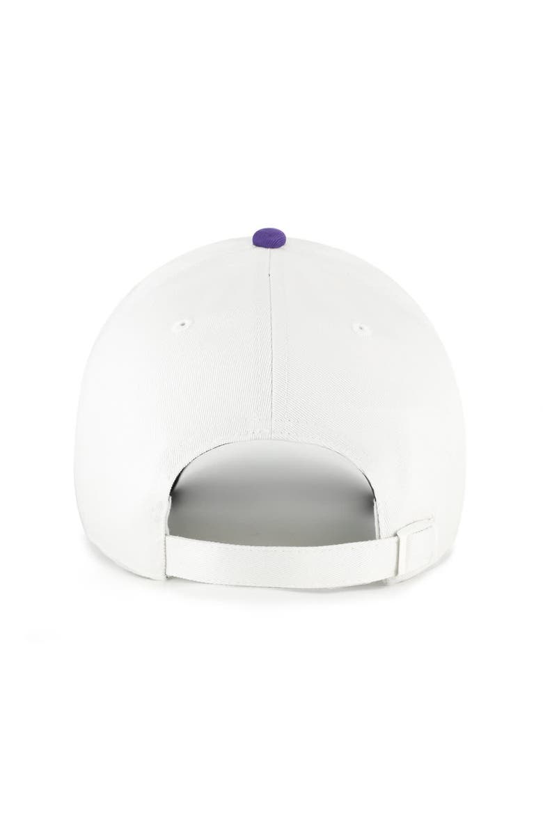 Unisex '47  White/Purple Los Angeles Sparks Contemporary Two-Tone Clean Up Adjustable Hat, Alternate, color, White