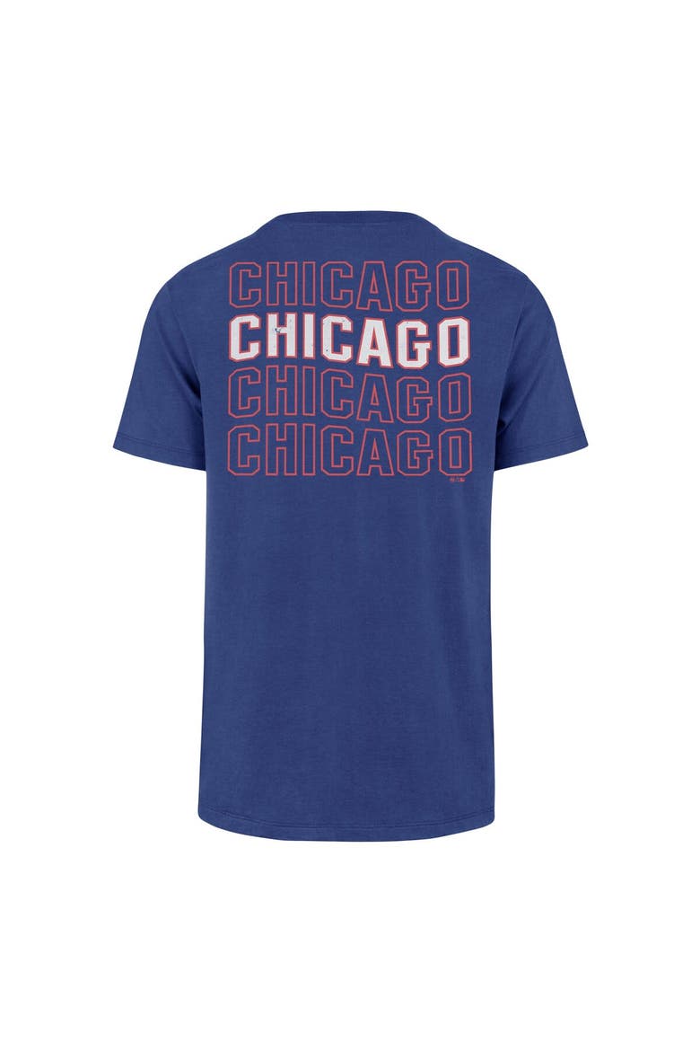 Men's '47 Royal Chicago Cubs Hang Back Franklin T-Shirt, Alternate, color, Royal